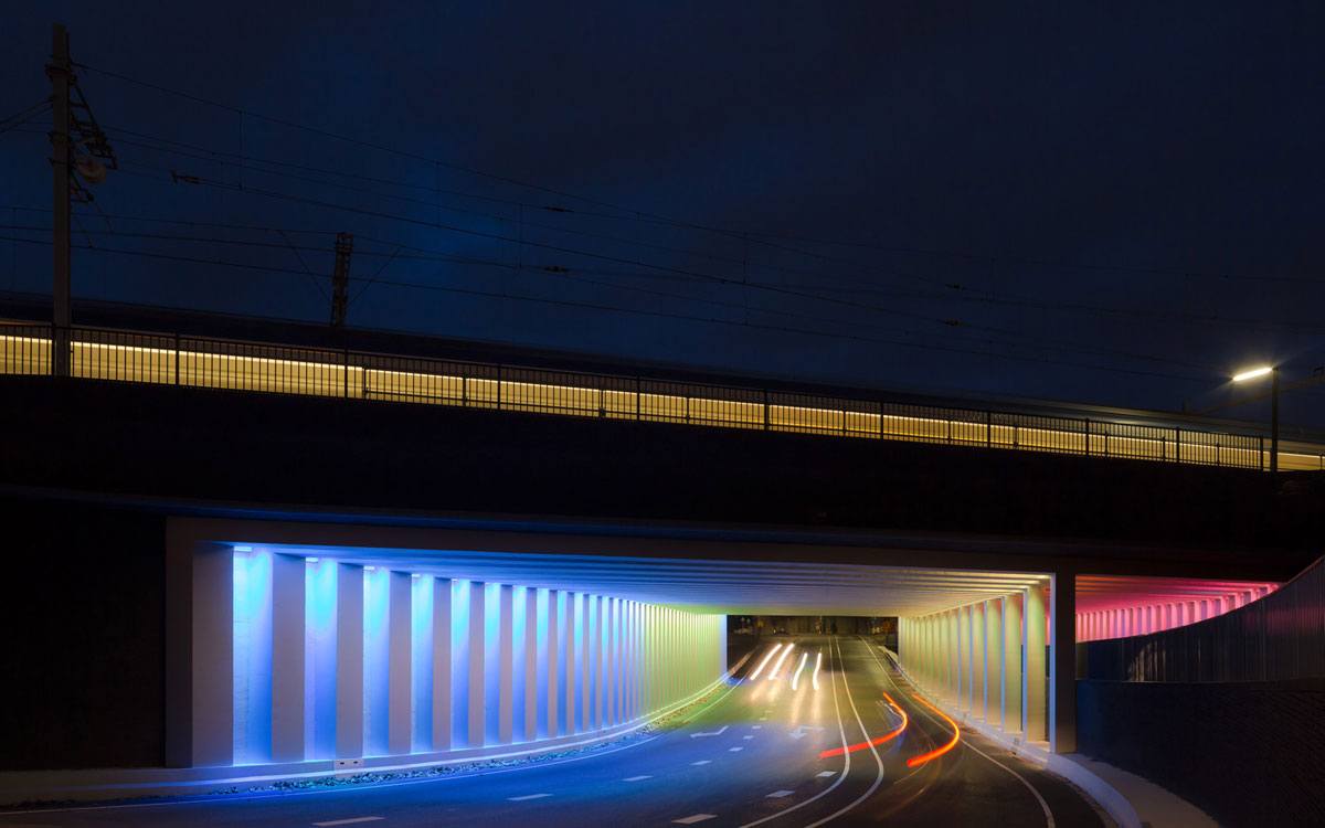 Zutphen / Marstunnel - Light-artist Herman Kuijer